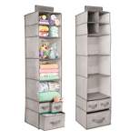 mDesign Over Closet Rod Nursery Storage Organizer with Drawers, 2 Pack
