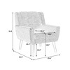 Runesay Modern Soft Linen Material Ergonomics Accent Chair Living Room Chair Bedroom Chair Home Chair with Black Legs - 2 of 4