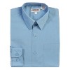 Gioberti Boy's Long Sleeve Dress Shirt with Zippered Tie, Bow Tie, and Handkerchief Set - 2 of 3