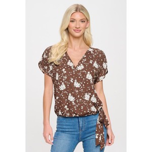 WEST K Women's Dallas Side-Tie Dolman Sleeve Top - 1 of 4