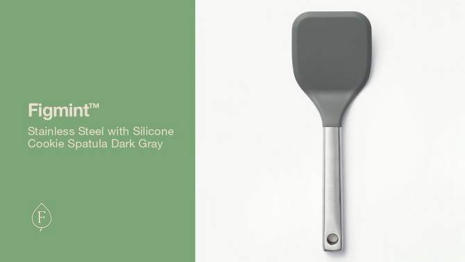 Stainless Steel with Silicone Cookie Spatula Dark Gray - Figmint&#8482;, 2 of 6, play video