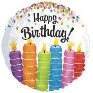 CTI Industries Mylar Happy Birthday Candles Balloon 17in Pk10 - 1 of 1