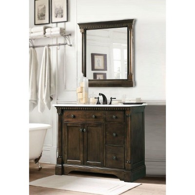 Legion Furniture 24 Inches Mirror With Antique Coffee Finish