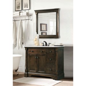 Legion Furniture 24 Inches Mirror With Antique Coffee Finish - 1 of 2