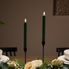 Northlight LED Taper Flickering Flameless Honeycomb Christmas Candles - 9.5" - Green - Set of 2 - 3 of 4