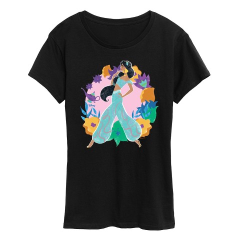 Women's - Disney Princess - Jasmine And Florals Short Sleeve Graphic T-Shirt - image 1 of 4