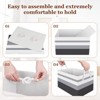 Aoibox Collapsible Storage Basket Large Foldable Organizer Boxes with Rope Handles Gradient Grey 3 Pack Sturdy Design - 3 of 4