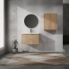 Bencmate Bathroom Storage Cabinets, Wall-Mounted Bathroom Vanity with Resin Basin Sink, Side Cabinet with Interior Shelf, Floating Bathroom Vanities, - 2 of 4