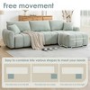 TiramisuBest 110" Modular Sectional Sofa, L Shape with Extra-large Seat, Pull-line Design, Movable Ottoman, High Density Foam, Free Combination - 3 of 4