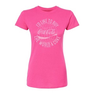 Women's - Coca-cola - Buy The World A Coke Fitted Graphic T-Shirt - 1 of 2