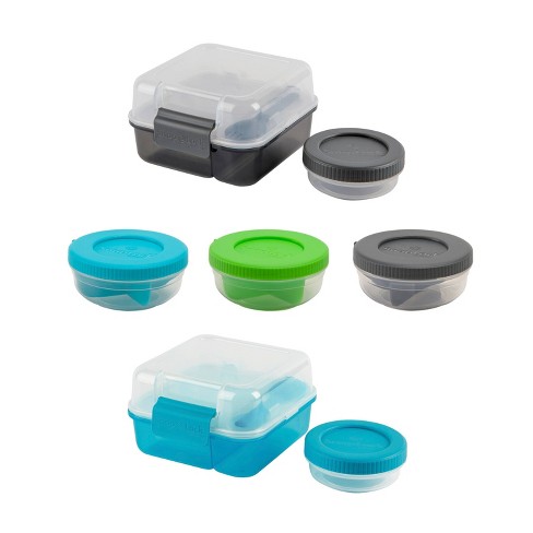 Ello 10pc Glass Meal Prep Food Storage Container Set Blue : Target