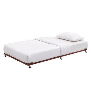 Kings Brand Furniture - Twin Size Metal Roll Out Platform Trundle Bed Frame for Daybed with Steel Slats - 1 of 4