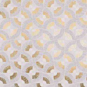 Tempaper & Co.® Faux Grasscloth Fans Removable Peel and Stick Wallpaper, Canary Gold, 56 sq ft: Vinyl, Geometric, Self-Adhesive - 1 of 4