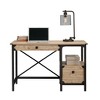 PAGED Classic Computer Desk Versatile Writing Desk with Three Drawers, Two Adjustable Shelves for Study, Living Room - 2 of 4