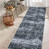 Rugs for Living Room Vintage Floral Print Distressed Area Rug Low Pile  Non-Slip Throw Rugs for Bedroom, Home Office - 2 of 4