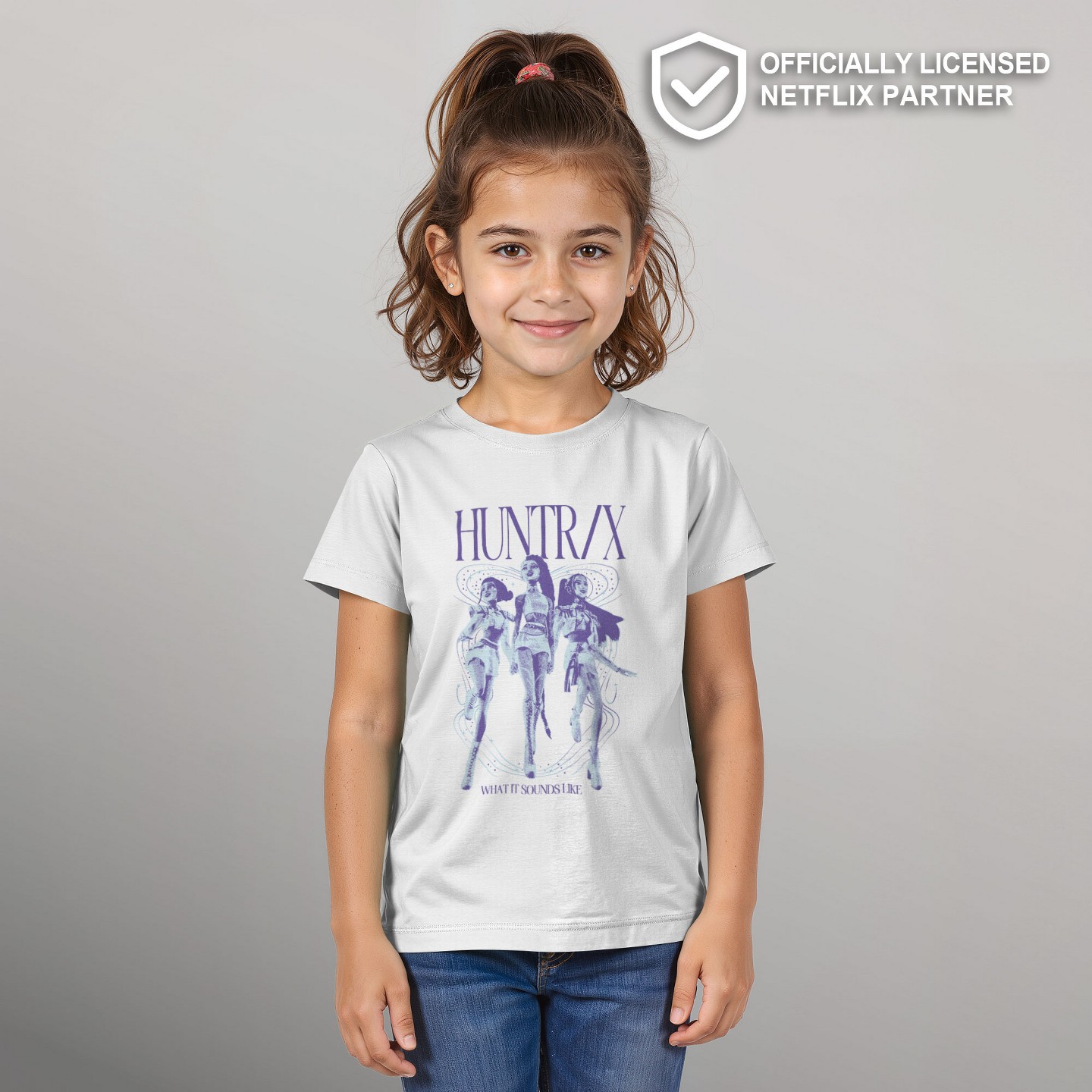 Футболка KPop Demon Hunters What It Sound Like T Shirt - White для девочек, цвет: Белый — фото 2