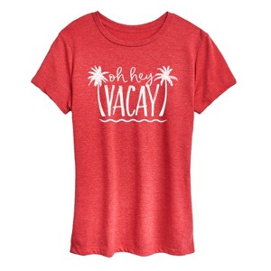 Women's - Instant Message - Oh Hey Vacay Short Sleeve Graphic T-Shirt - 1 of 4
