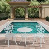 CLIHOME 3-Piece Cast Aluminum Bistro Table and Chairs Set - 2 of 4