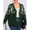 Women's Plus Size Ugly Christmas Cardigan Long Sleeve Holiday Sweaters with Cute Patterns - 4 of 4