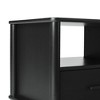 Gulches Black Nightstand - Transitional Spindle Design with Storage - 4 of 4
