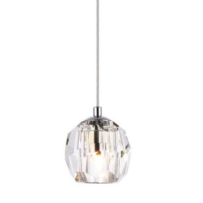 Eren Chrome and Crystal LED Pendant Light
