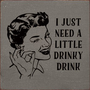 Slickblue Rustic Bar Decor Sign 7x7 – Solid Wood Plaque with Funny Quote, Shelf or Wall Display, 10 Color Options - 1 of 3