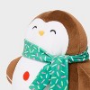 Penguin Kids' Holiday Mini Weighted Plush Throw Pillow Brown - Pillowfort™ - 3 of 3