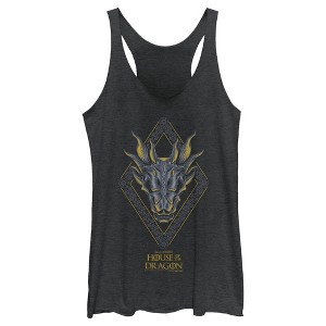 Women's Game of Thrones: House of the Dragon Skull Diamond Racerback Tank Top - 1 of 4