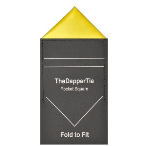 TheDapperTie - Men's Solid Triangle Pre Folded Pocket Square on Card - 1 of 4