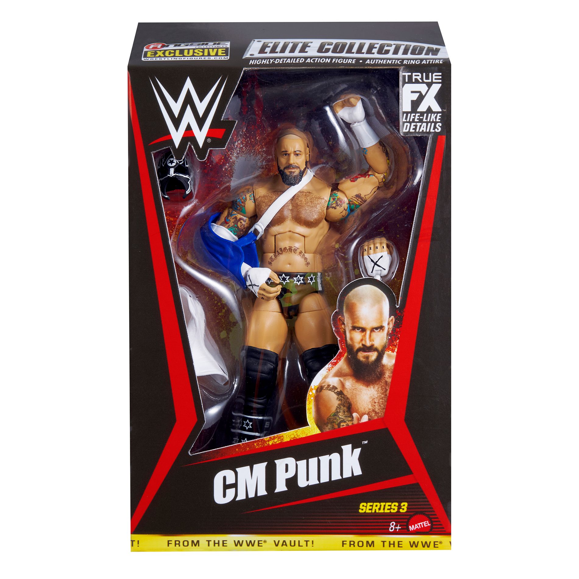 WWE From the Vault Ringside Exclusive Straight Edge Society CM Punk Action Figure