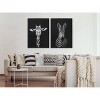 Kate & Laurel All Things Decor 28"x38" Sylvie Minimalist Zebra Portrait Metallic Wall Art: Modern Canvas, Framed Digital Art - 4 of 4