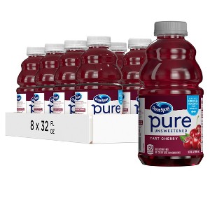 Ocean Spray Pure Unsweetened Tart Cherry - 32 Fl Oz Bottle (Pack of 8) - 1 of 4