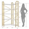 Garvee Corner Bookshelf Industrial Corner Bookcase, l Shaped Bookshelf  5 Tier/7 Tier Corner Shelf with Beaded Design and Adjustable Feet - 2 of 4