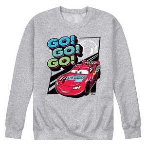 Men's - Cars - Lightning McQueen Go Go Go Graphic Fleece Sweatshirt - 1 of 4