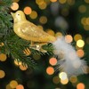 Northlight 5.5" Gold Bird with Feather Tail Glass Clip On Christmas Ornament - 2 of 4
