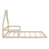 PAGED Twin Size Floor Bed Modern Wooden Bed Frame with House Shaped Headboard for Bedroom, Easy Assembly - 4 of 4