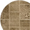 Brown And Beige Patchwork Washable Indoor Outdoor Area Rug - 4 of 4