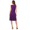 Rekucci Women’s Sleeveless V-Neck Fit-and-Flare Dress, Knee-Length, Slimming Tummy Control - 3 of 4