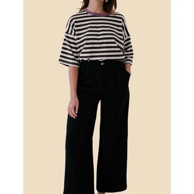 Women's Tiana High Waisted Pleated Trousers - MIOU MUSE