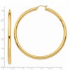 Black Bow Jewelry 4mm x 70mm 14k Yellow Gold Polished Round Hoop Earrings - 4 of 4