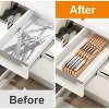 Attop In-Drawer Knife Block Organizer - Bamboo Wood Drawer Knife Organizer-Protecting Knife Organizer Block (Not Included) (Natural, 11 Knives Dock) - 4 of 4