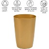 LunaLulinlk Small Trash Can with Open Top for Compact and Tight Spaces – 1.58 gal Capacity, Soft Brass - 2 of 4