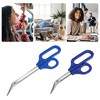 Unique Bargains Stainless Steel Toenail Scissors for Elderly Thick Nail Cuticle Trimmer Long Handled Manicure Pedicure Tool Blue 2 Pcs - image 2 of 4