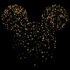 Juniors Womens Mickey & Friends Confetti Mickey Mouse Logo T-Shirt - 2 of 4