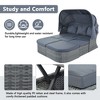 YOOCOZZ Modular Outdoor Wicker Rattan Sunbed & Daybed with Adjustable Canopy and Thick Cushions - 4 of 4