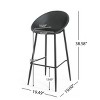 Coolbibila-Patio Bar Stools Set Of 2, Armless Patio Chairs Made Of Plastic/Resin + Iron, Patio Accent Chairs With Modern Design - 4 of 4