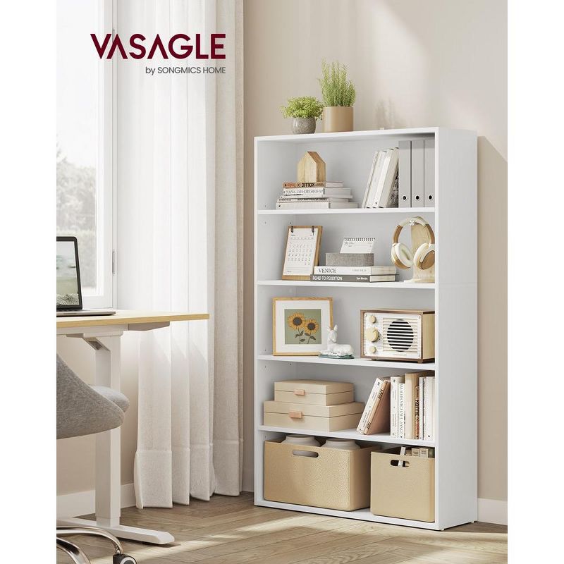 VASAGLE Bookshelf, 31.5 Inches Wide, 5-Tier Open Bookcase with Adjustable Storage Shelves, Floor Standing Unit, 2 of 9