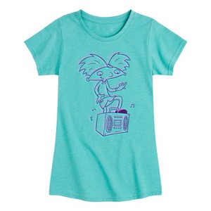 Girls' - Hey Arnold! - 3D Arnold Fitted Short Sleeve Graphic T-Shirt - 1 of 4