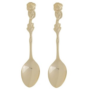 Fino 4.5-Inch Rose Design Gold Plated Demi Spoon - 1 of 4