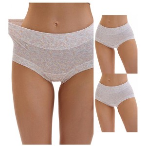 INSPIRE CHIC 3 Packs Women's Cotton Floral Printed High Waisted Full Coverage Tummy Underwear - 1 of 4